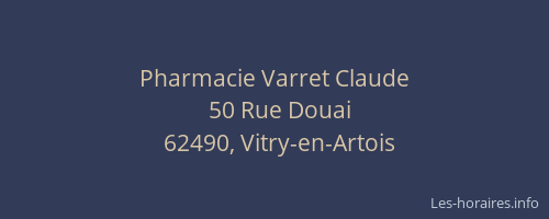 Pharmacie Varret Claude