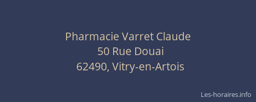 Pharmacie Varret Claude