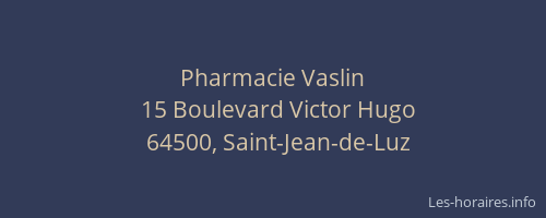Pharmacie Vaslin