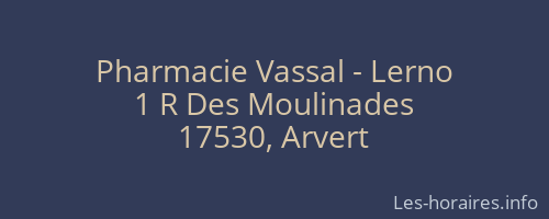 Pharmacie Vassal - Lerno