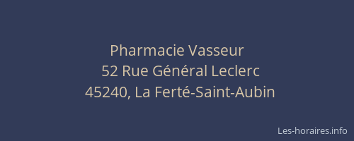 Pharmacie Vasseur