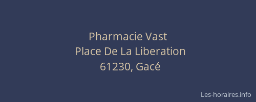 Pharmacie Vast