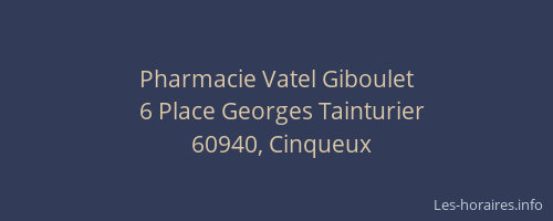 Pharmacie Vatel Giboulet