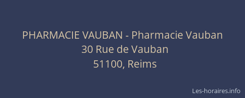 PHARMACIE VAUBAN - Pharmacie Vauban