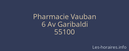 Pharmacie Vauban