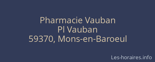Pharmacie Vauban
