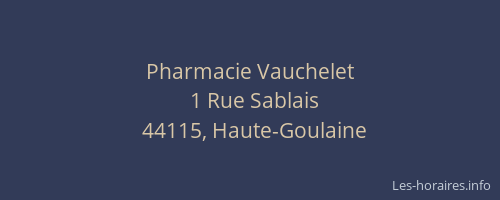 Pharmacie Vauchelet