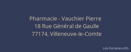 Pharmacie - Vauchier Pierre