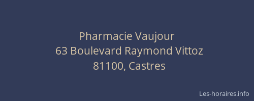 Pharmacie Vaujour
