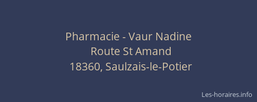Pharmacie - Vaur Nadine
