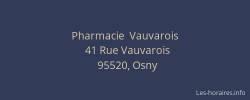 Pharmacie  Vauvarois
