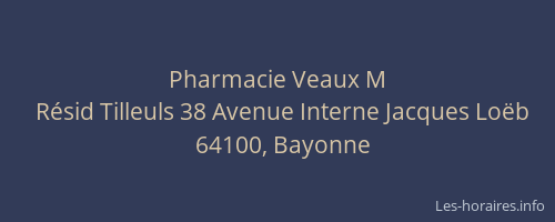 Pharmacie Veaux M