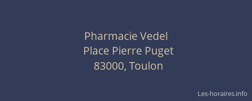 Pharmacie Vedel