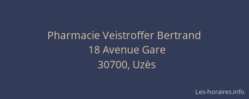 Pharmacie Veistroffer Bertrand
