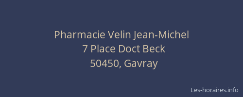 Pharmacie Velin Jean-Michel