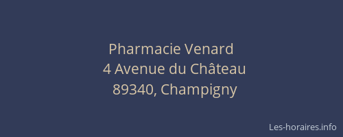 Pharmacie Venard