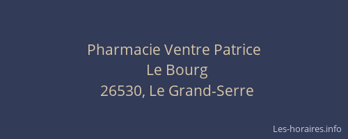 Pharmacie Ventre Patrice