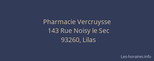 Pharmacie Vercruysse