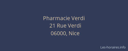 Pharmacie Verdi