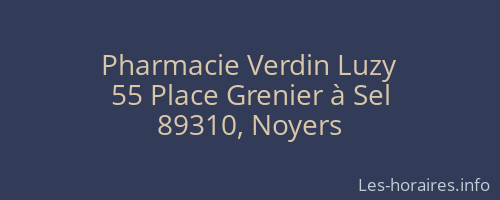 Pharmacie Verdin Luzy