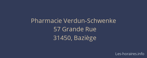 Pharmacie Verdun-Schwenke