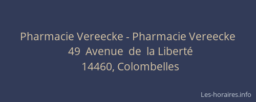 Pharmacie Vereecke - Pharmacie Vereecke