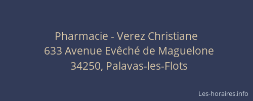Pharmacie - Verez Christiane
