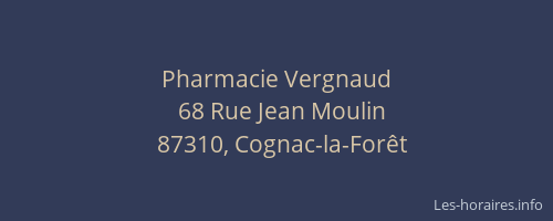Pharmacie Vergnaud