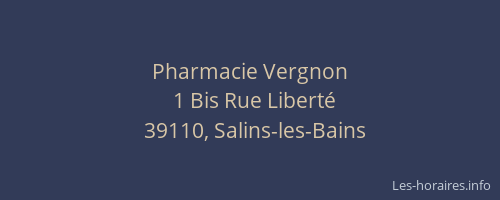 Pharmacie Vergnon