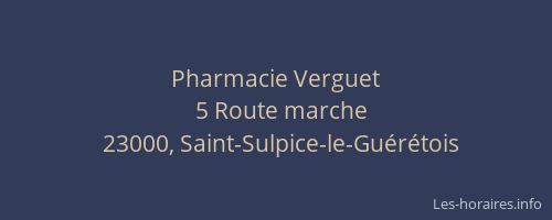 Pharmacie Verguet