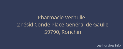 Pharmacie Verhulle