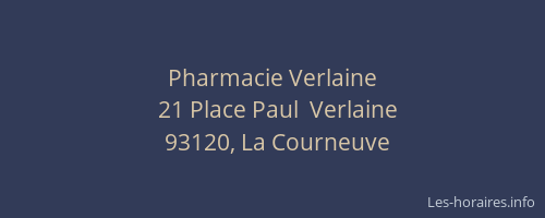 Pharmacie Verlaine