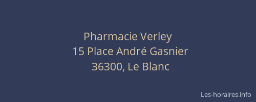 Pharmacie Verley
