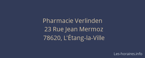 Pharmacie Verlinden