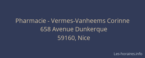 Pharmacie - Vermes-Vanheems Corinne