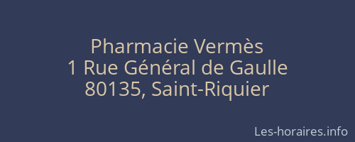 Pharmacie Vermès