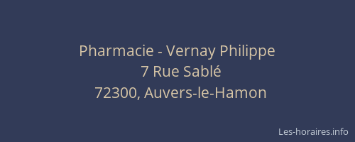 Pharmacie - Vernay Philippe