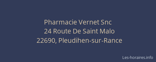 Pharmacie Vernet Snc