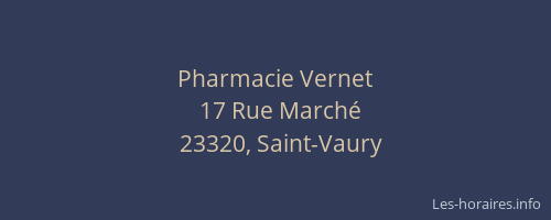 Pharmacie Vernet