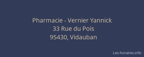 Pharmacie - Vernier Yannick