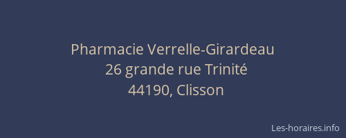 Pharmacie Verrelle-Girardeau