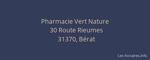 Pharmacie Vert Nature