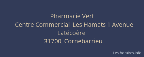 Pharmacie Vert