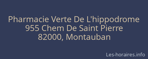 Pharmacie Verte De L'hippodrome