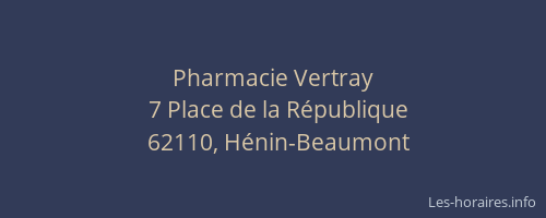 Pharmacie Vertray