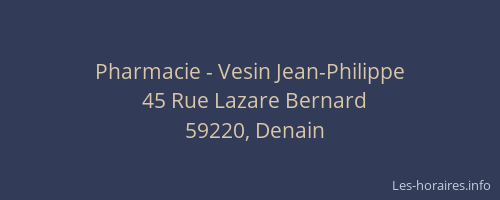 Pharmacie - Vesin Jean-Philippe