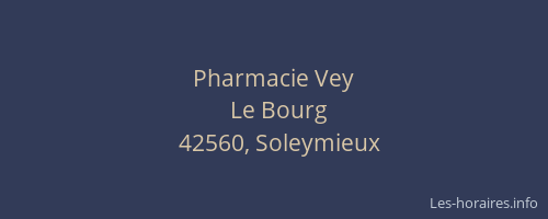 Pharmacie Vey