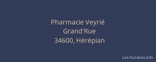 Pharmacie Veyrié