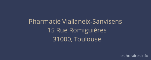 Pharmacie Viallaneix-Sanvisens