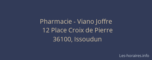 Pharmacie - Viano Joffre